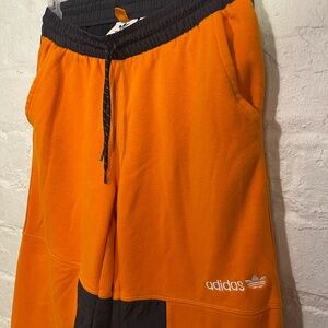 Adidas Orange and Black Sweatpants